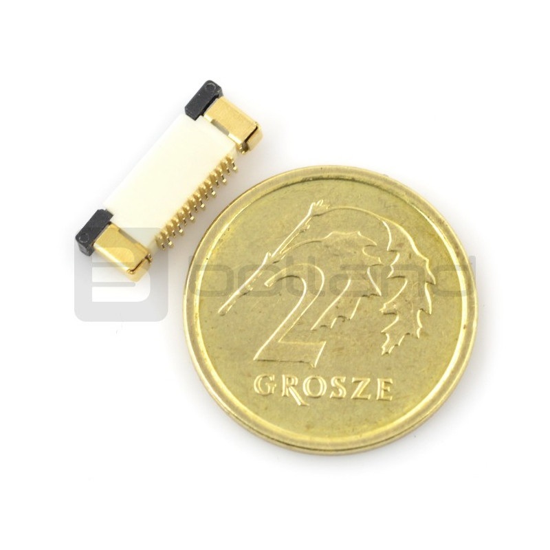 Złącze żeńskie ZIF, FFC/FPC, pionowe 14 pin, raster 0,5 mm