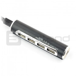 Tracer H6 - HUB USB 2.0 aktywny hub 4-portowy z zasilaczem 5V/1A