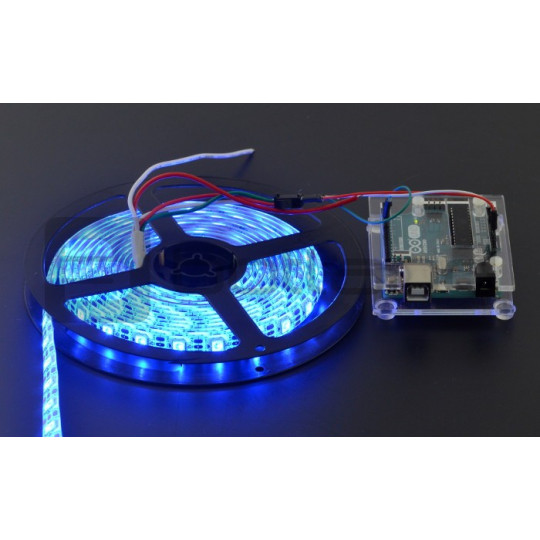 Світлодіодна стрічка RGB WS2812B - цифрова, адресна - IP65 60 світлодіодів/м, 18 Вт/м, 5 В - 5 м