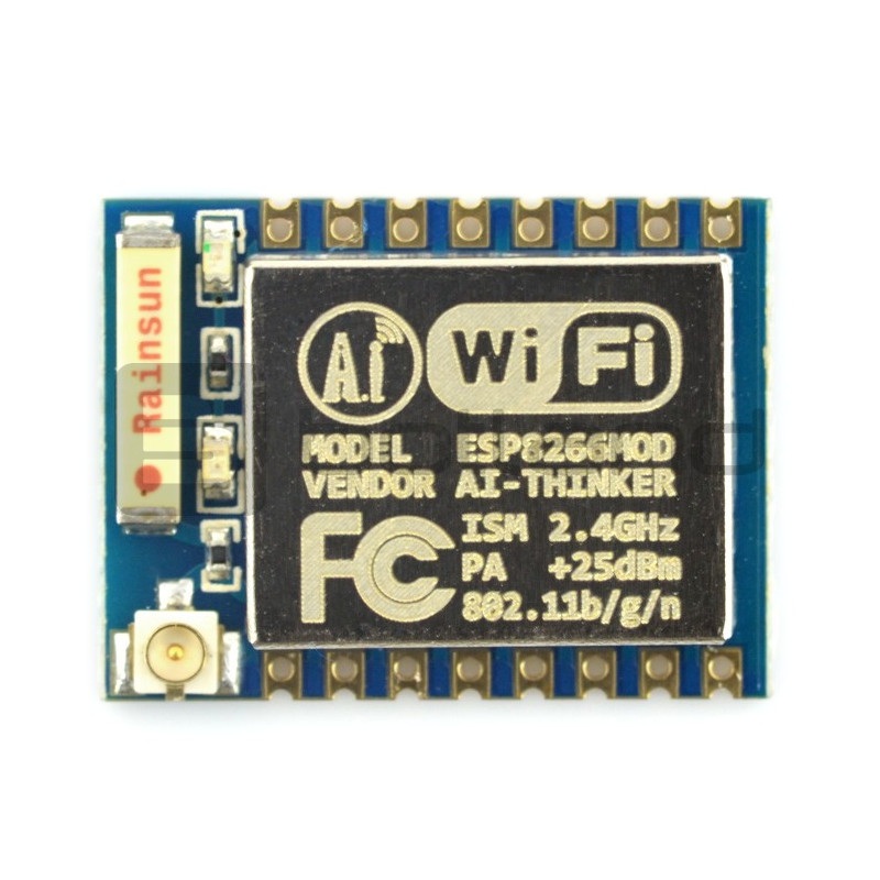 Moduł WiFi ESP-07 ESP8266 - 9 GPIO, ADC, ceramiczna antena + złącze u.FL