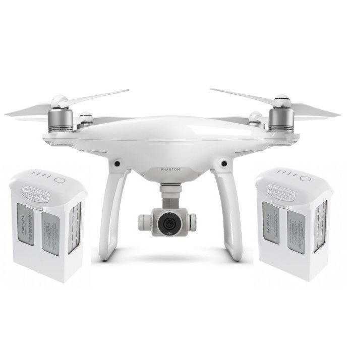 Dron quadrocopter DJI Phantom 4  z gimbalem 3D i kamerą 4k UHD + dwa dodatkowe akumulatory