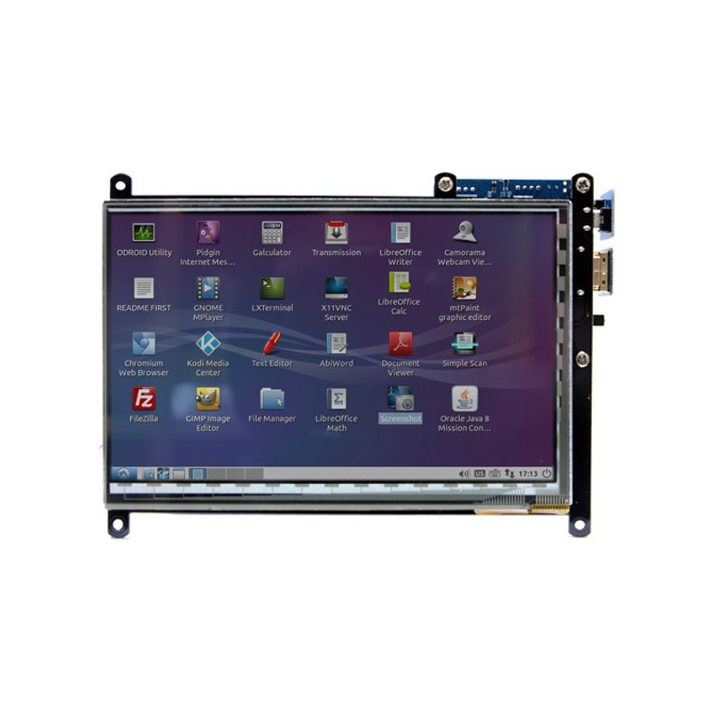 Ekran dotykowy pojemnościowy LCD TFT 7'' 800x480px HDMI + microUSB dla Odroid
