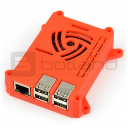 Obudowa Raspberry Pi model 3/2/B+ VESA  do montażu na monitor - czerwona