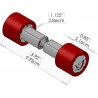 Koła FingerTech poliuretan 30x22mm - 2szt - czerwone - zdjęcie 3