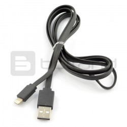 Przewód USB A - Lightning 8  - płaski 1m