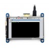 Ekran dotykowy rezystancyjny LCD 4'' 800x480px IPS HDMI + GPIO dla Raspberry Pi 3/2/B+ - zdjęcie 5