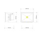 Lampa zewnętrzna LED ART, 50W, 3000lm, IP65, AC80-265V, 4000K - biała neutralna Lampa zewnętrzna LED ART, 50W, 3000lm, IP65, AC80-265V, 4000K - biała neutralna