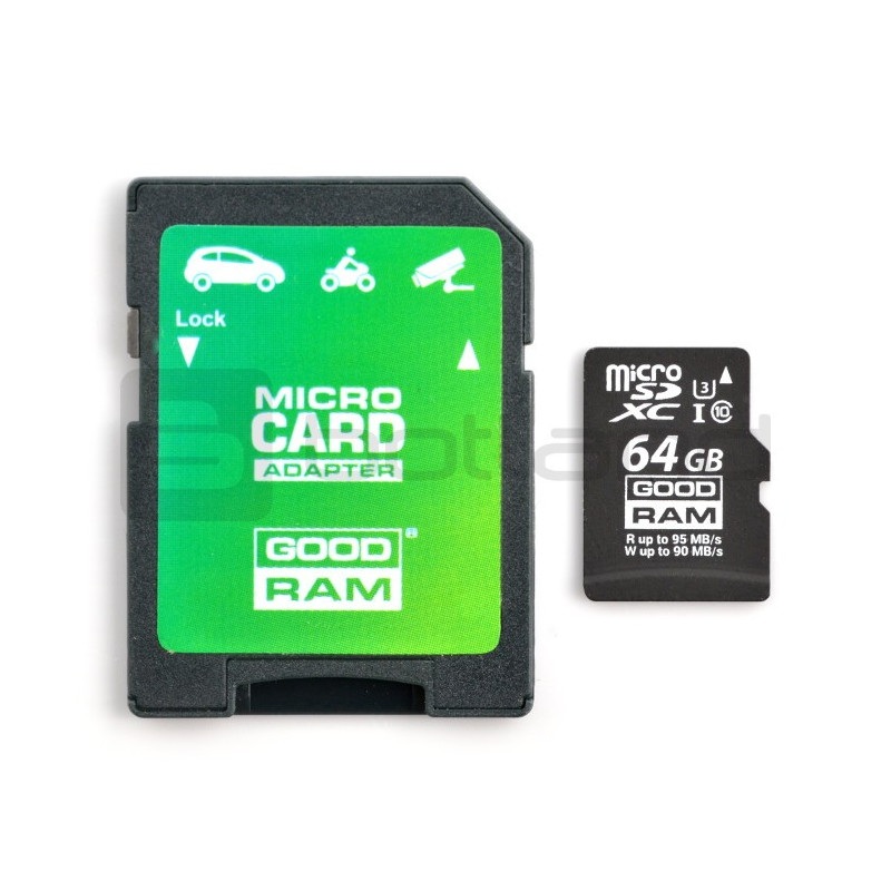 Karta pamięci Goodram micro SD / SDXC 64GB 4K UHS-I klasa 10 z adapterem