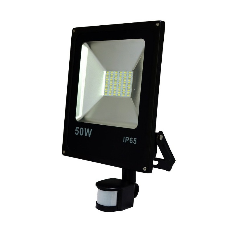 Lampa zewnętrzna LED ART SMD PIR z czujnkiem ruchu, 50W, 3000lm, IP65, AC80-265V, 4000K - biała neutralna