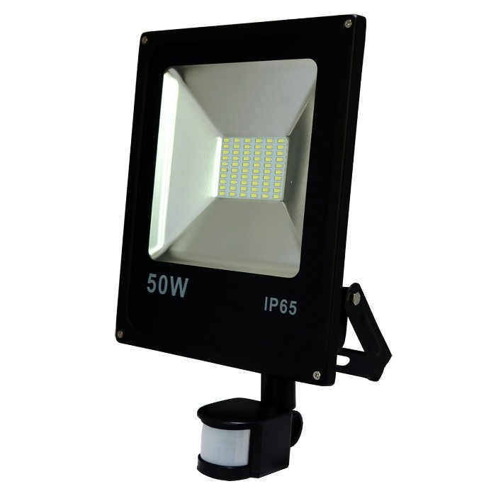 Lampa zewnętrzna LED ART SMD PIR z czujnkiem ruchu, 50W, 3000lm, IP65, AC80-265V, 4000K - biała neutralna