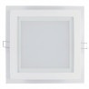 Panel LED ART szklany kwadratowy 20x20cm, 16W, 1000lm, AC80-265V, 3000K - biała ciepła - zdjęcie 1