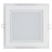 Panel LED ART szklany kwadratowy 20x20cm, 16W, 1000lm, AC80-265V, 4000K - biała neutralna