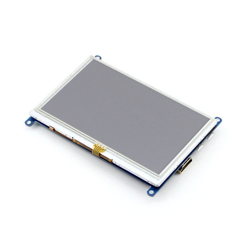 Ekran dotykowy rezystancyjny LCD TFT 5'' 800x480px HDMI + USB Rev. 2.1 dla Raspberry Pi 3/2/B+