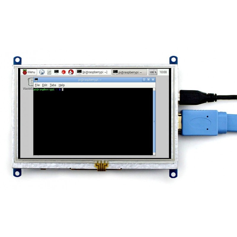 Ekran dotykowy rezystancyjny LCD TFT 5'' 800x480px HDMI + USB Rev. 2.1 dla Raspberry Pi 3/2/B+