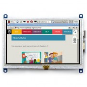 Ekran dotykowy rezystancyjny LCD TFT 5'' 800x480px HDMI + USB Rev. 2.1 dla Raspberry Pi 3/2/B+