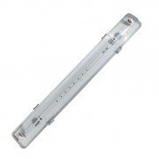 Oprawa dla 1 szt. tub LED ART T8 60cm, zasilanie jednostronne AC230V z przezroczystym kloszem