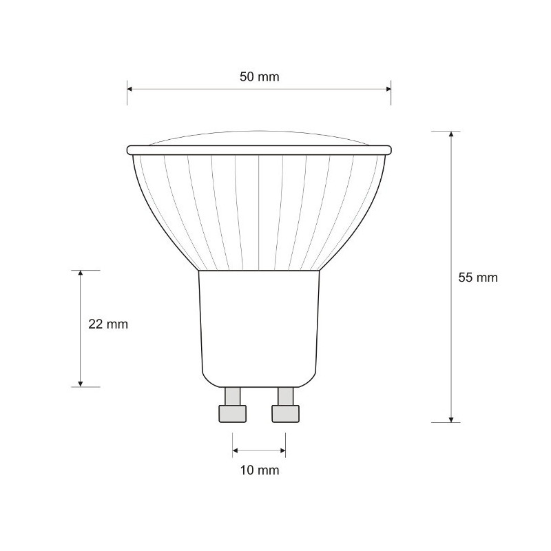 Żarówka LED ART, ceramiczna, GU10, 6,5W, 520lm, barwa ciepła