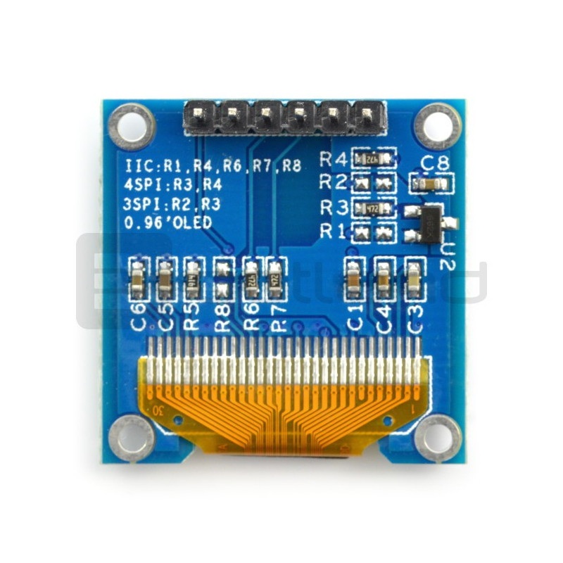 Wyświetlacz OLED niebieski graficzny 0,96'' 128x64px SPI/I2C- zgodny z Arduino