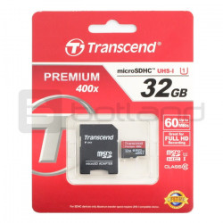 Karta pamięci Transcend Premium 400x microSD 32GB 60MB/s UHS-I klasa 10 z adapterem