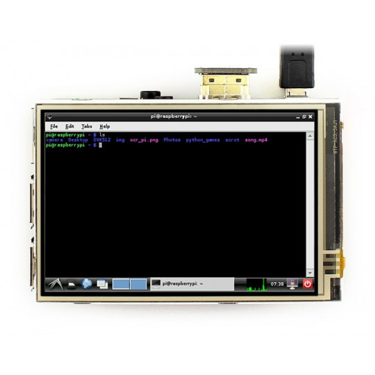 IPS LCD резистивний сенсорний екран 3.5'' 480x320px GPIO для Raspberry Pi - Waveshare 12824