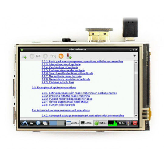 IPS LCD резистивний сенсорний екран 3.5'' 480x320px GPIO для Raspberry Pi - Waveshare 12824