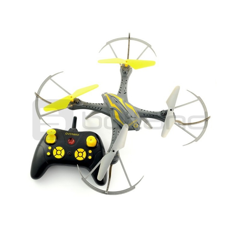 Dron quadrocopter OverMax X-Bee drone 2.4 2.4GHz z kamerą HD - 32cm + dodatkowy akumulator