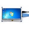 Ekran dotykowy rezystancyjny LCD TFT 5'' (B) 800x480px HDMI + USB Rev 2.1 dla Raspberry Pi 3/2/Zero + obudowa czarno-biała - zdjęcie 11