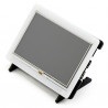 Ekran dotykowy rezystancyjny LCD TFT 5'' (B) 800x480px HDMI + USB Rev 2.1 dla Raspberry Pi 3/2/Zero + obudowa czarno-biała - zdjęcie 1