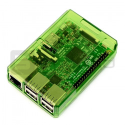 Obudowa zielona otwarta dla raspberry pi