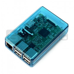 Obudowa niebieska zamknięta dla raspberry pi