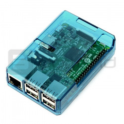 Obudowa niebieska otwarta dla raspberry pi - sbcomponents