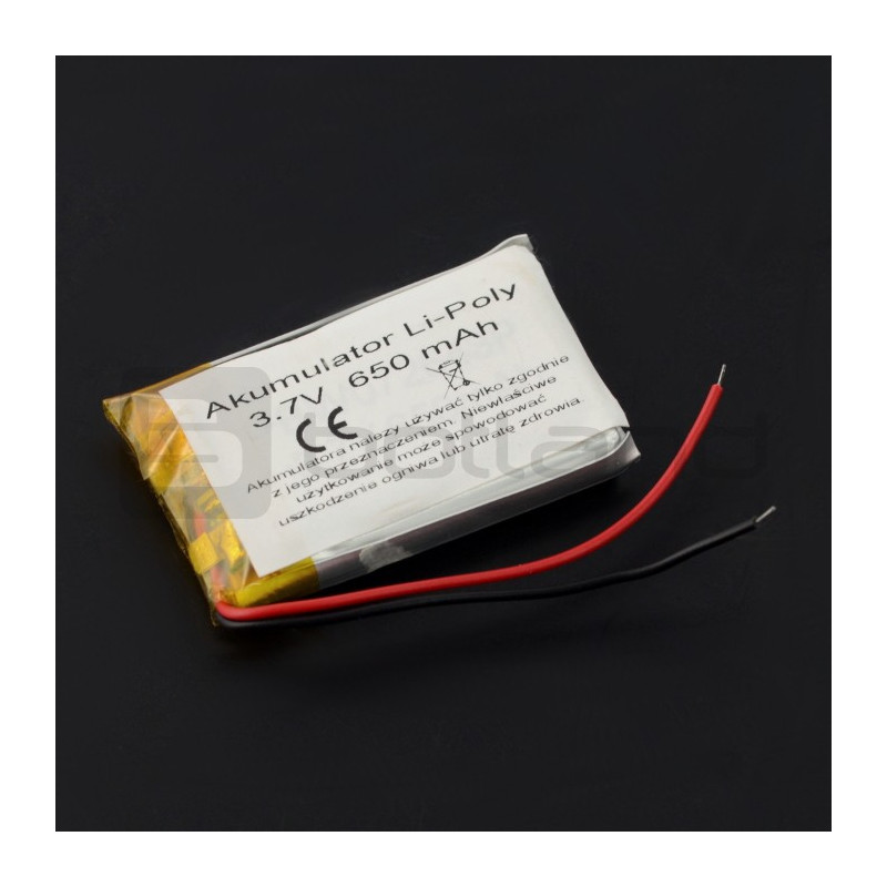 Akumulator Li-Pol 650mAh 3.7V