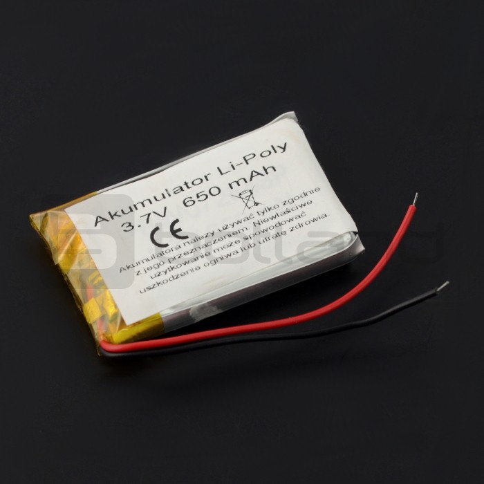 Akumulator Li-Pol 650mAh 3.7V