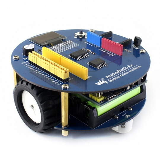 AlphaBot2 - Набір Ar Acce Pack - 2-колісна робототехнічна платформа з датчиками, приводом постійного струму та OLED-дисплеєм - Wav