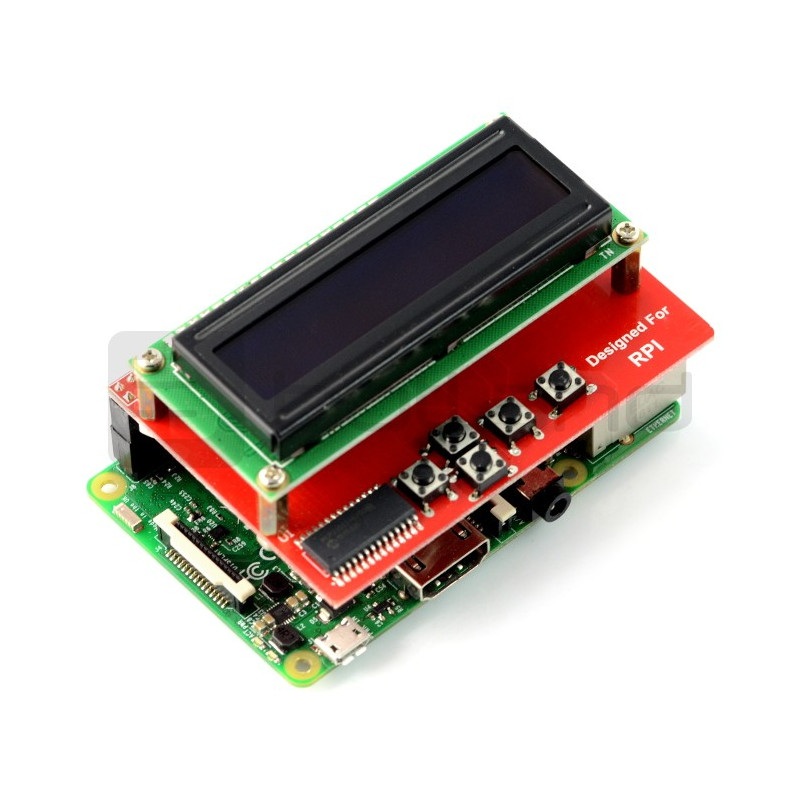 Moduł z wyświetlaczem LCD RGB - nakładka dla Raspberry Pi
