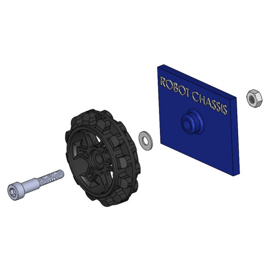 Комплект гусеничних коліс 22T - чорний - Pololu 3030