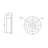 MakeBlock - łożysko z kołnierzem 22x6x7mm - 2szt. - zdjęcie 4