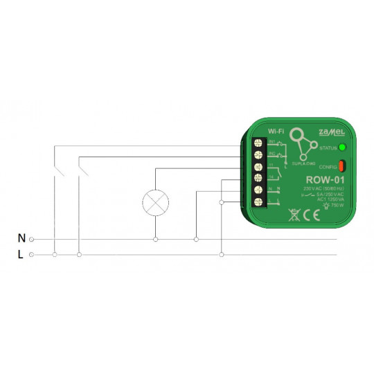 Zamel Supla ROW-01 - WiFi реле 230 В - додаток для Android / iOS
