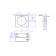MakeBlock - uchwyt silnika CNC - niebieski MakeBlock - uchwyt silnika CNC - niebieski