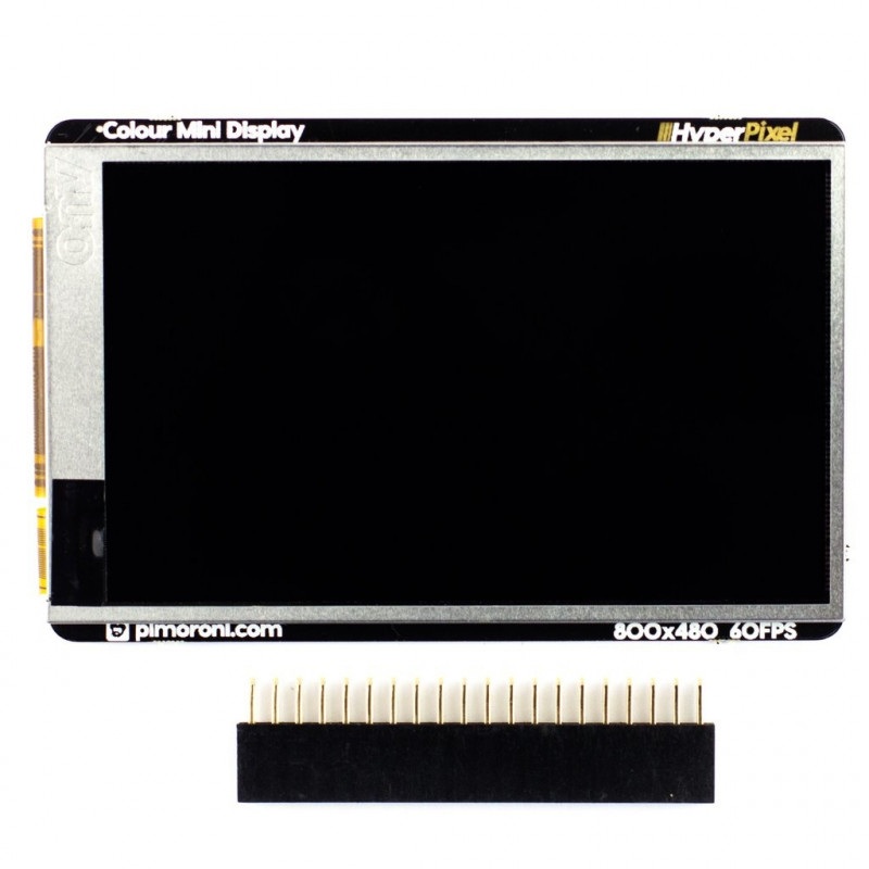 HyperPixel - Ekran dotykowy pojemnościowy LCD TFT 3,5'' 800x400px GPIO dla Raspberry Pi 3/2/B+/Zero