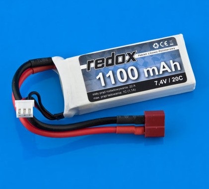 Pakiet LiPol Redox 1100 mAh 20C 7.4V