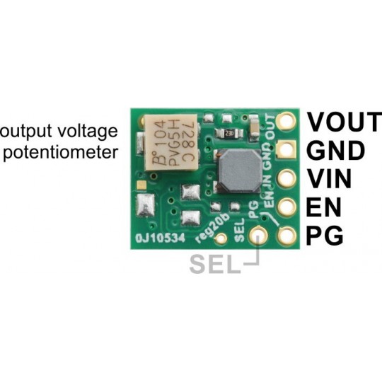 S9V11MA - підвищувальний/понижуючий перетворювач - регульований 2,5-9 В 1,5 А - Pololu 2869