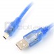 Przewód miniUSB B - A - 29,5cm - niebieski Przewód miniUSB B - A - 29,5cm - niebieski