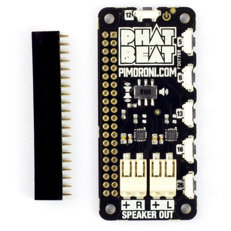 pHAT BEAT - karta dźwiękowa do Raspberry Pi 3B+/3/2/B+/A+/Zero