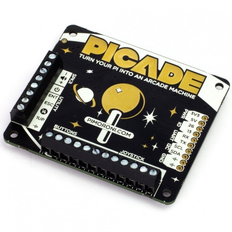 Zestaw Picade - retro konsola - nakładka dla Raspberry Pi + akcesoria