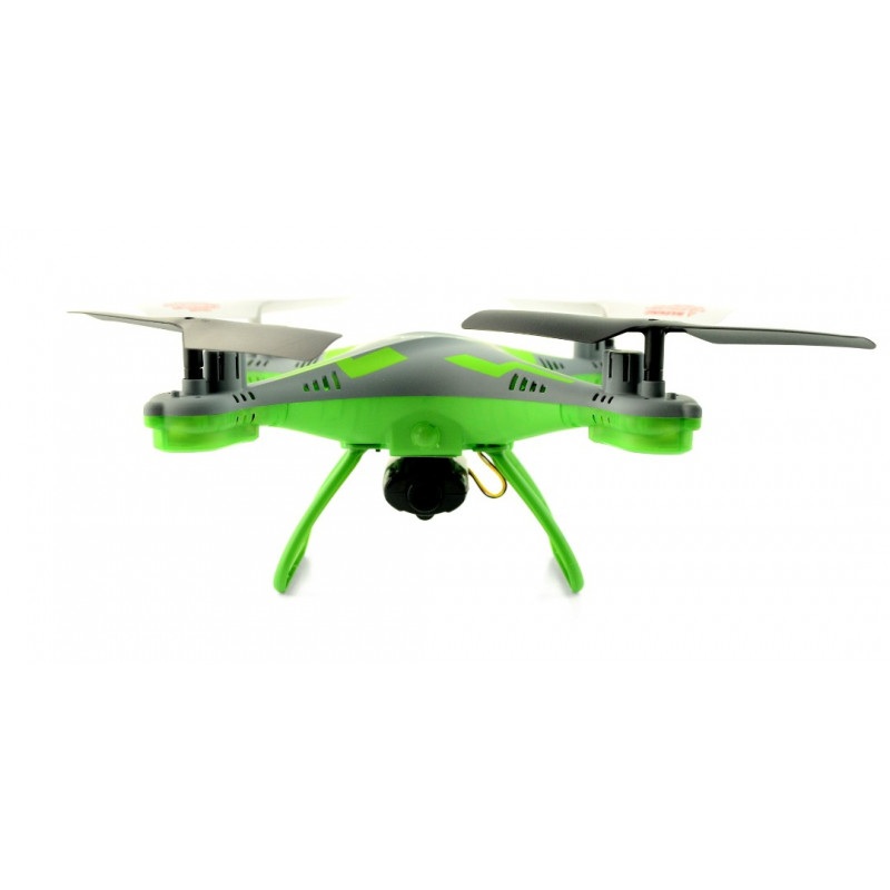 Dron quadrocopter OverMax X-Bee drone 3.1 Plus Wi-Fi 2.4GHz z kamerą FPV szaro-zielony - 34cm + 2 dodatkowe akumulatory