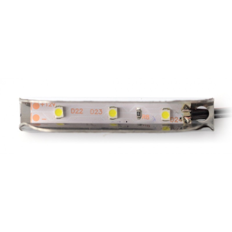 Oświetlenie LED do półek NSS60 - 3diody, biały-zimny - 12V / 0.24W - stal nierdzewna