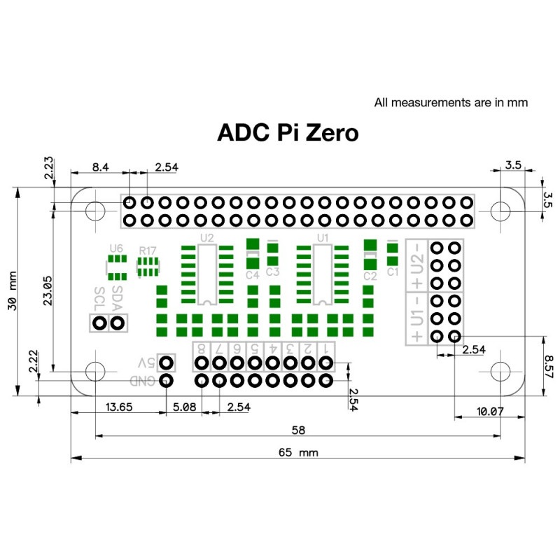 ADC Pi MCP3424 - 8-kanałowy przetwornik A/C