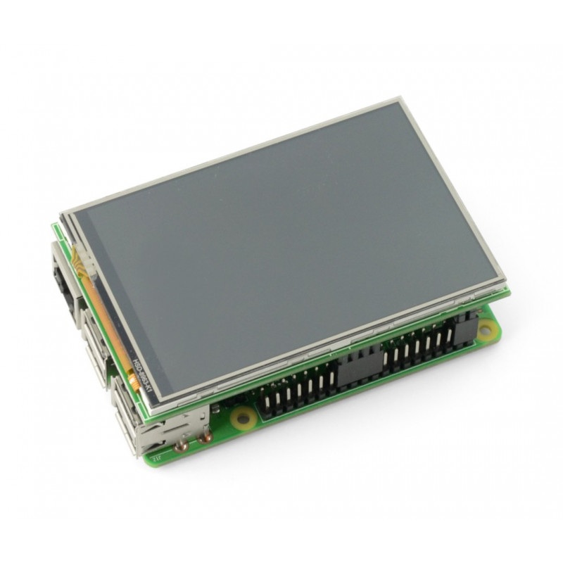 Ekran dotykowy rezystancyjny LCD TFT 3,5'' 480x320px dla Raspberry Pi 3B/3/2