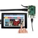 Ekran dotykowy pojemnościowy LCD IPS 7'' (H) 1024x600px HDMI + USB dla Raspberry Pi 3B+/3B/2B/Zero obudowa czarna